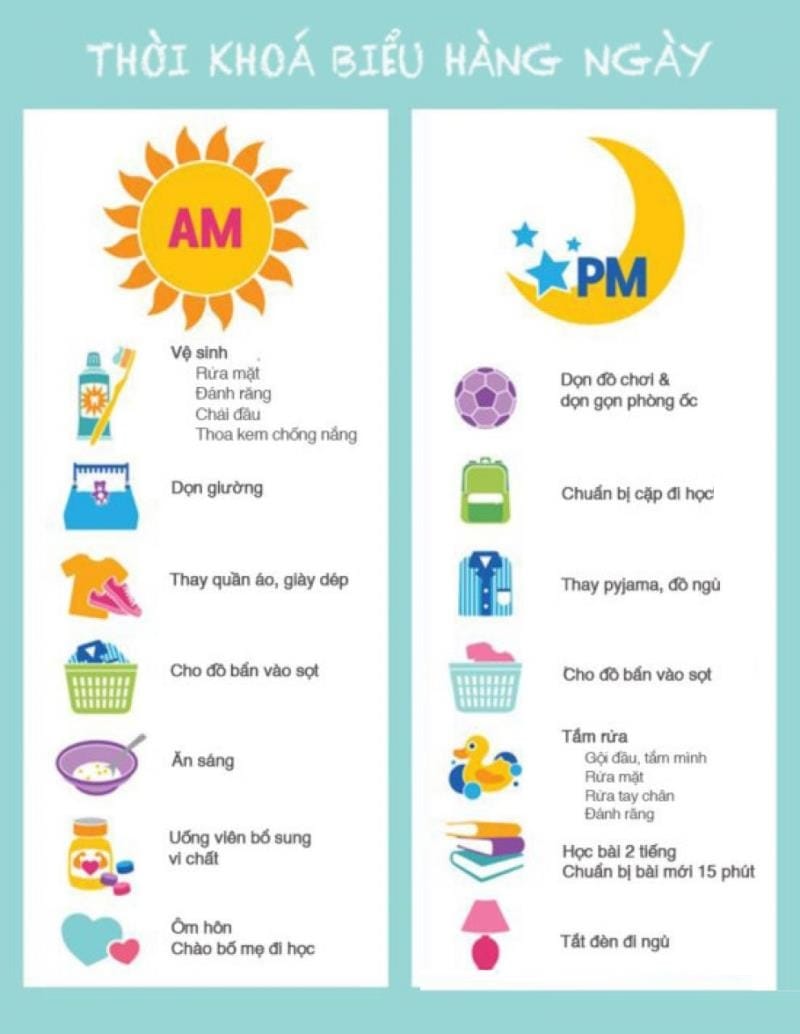 Lên kế hoạch học tập bằng thời gian biểu rõ ràng